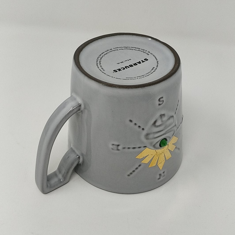 Starbucks 2014 Green Siren Eye Gem Gray Coffee Mug - Picture 6 of 7